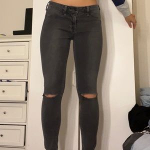 Lowrise Hollister grey jeggings